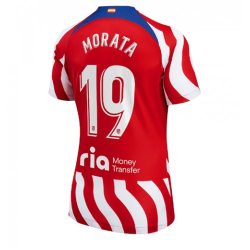 Dres Atletico Madrid Alvaro Morata #19 Domaci za Žensko 2022-23 Kratak Rukav